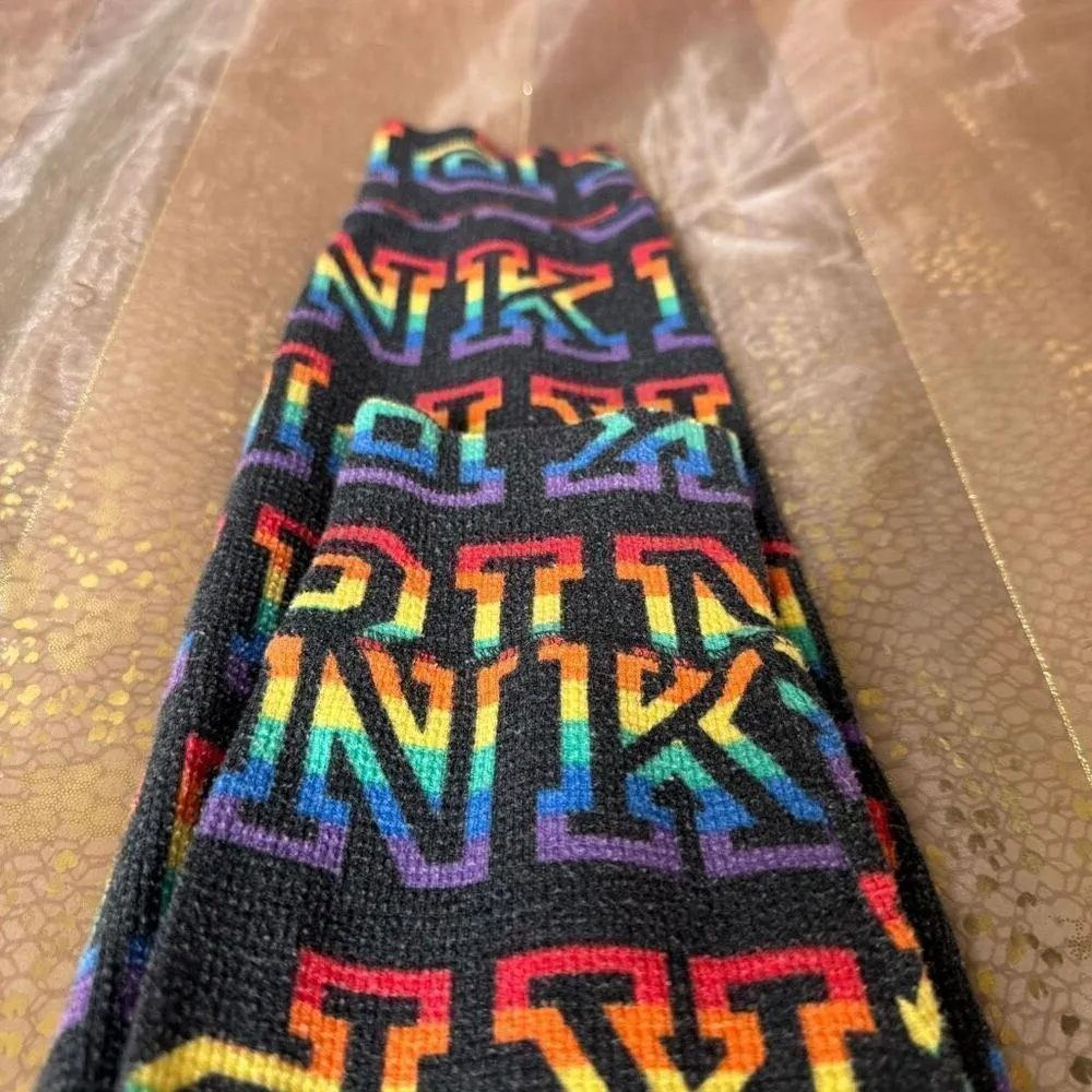 PINK Victorias Secret Rainbow Logo One Piece Pajama Romper Medium - Image 7