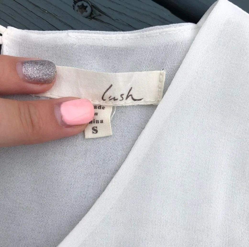 Lush Small White & Purple Dress - Image 4