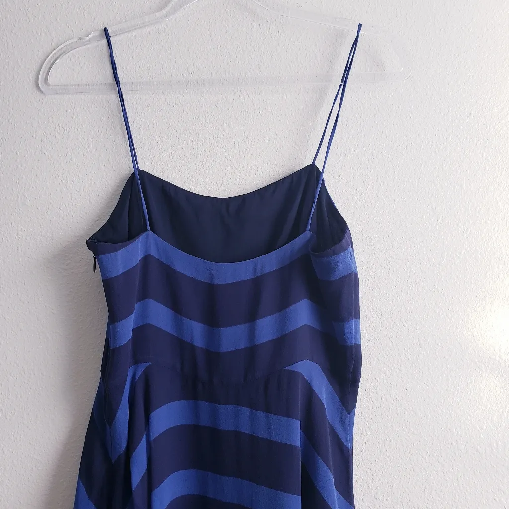H By Halston Large Chunky Striped Spaghetti Strap Mini Dress - Image 10