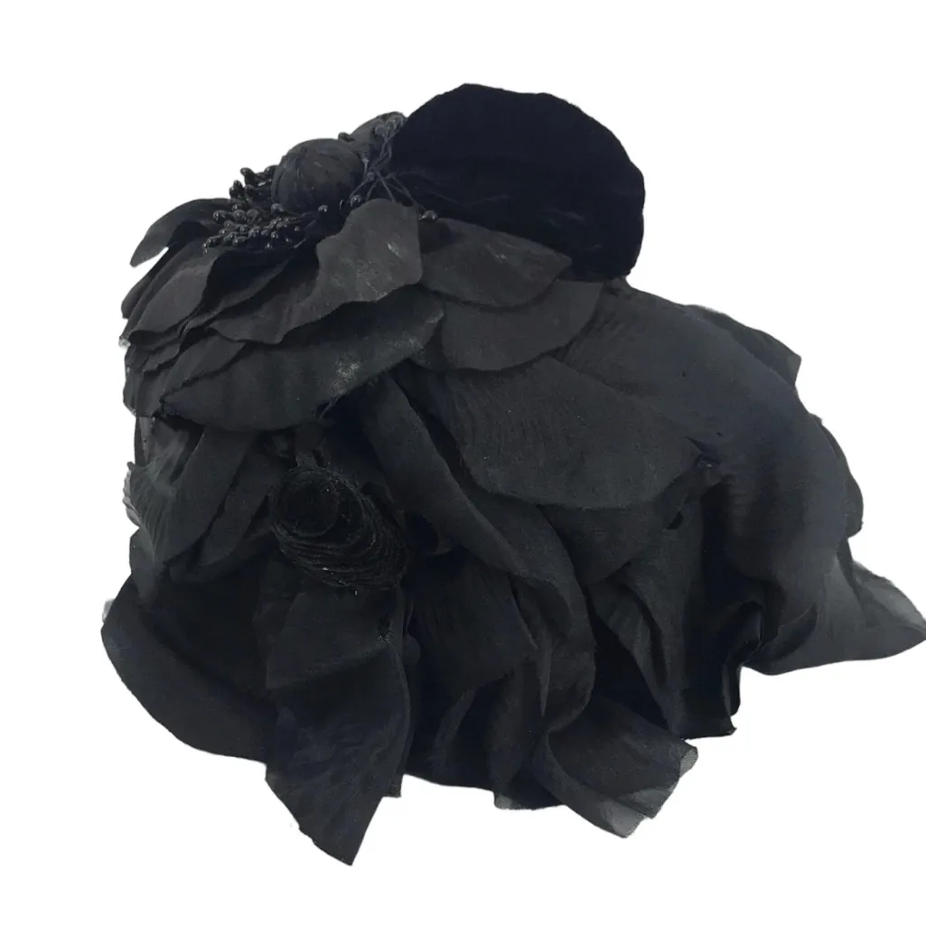 BIANCALANI FIRENZE MADE IN ITALY EXPRESSLY FOR BONWIT TELLER VINTAGE HAT BLACK - Image 5