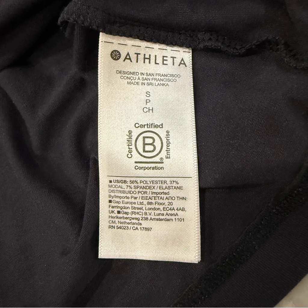 Athleta Air Out Cinch Athletic Tank Top Women’s Small Navy Blue Yoga Workout Gym - Image 4