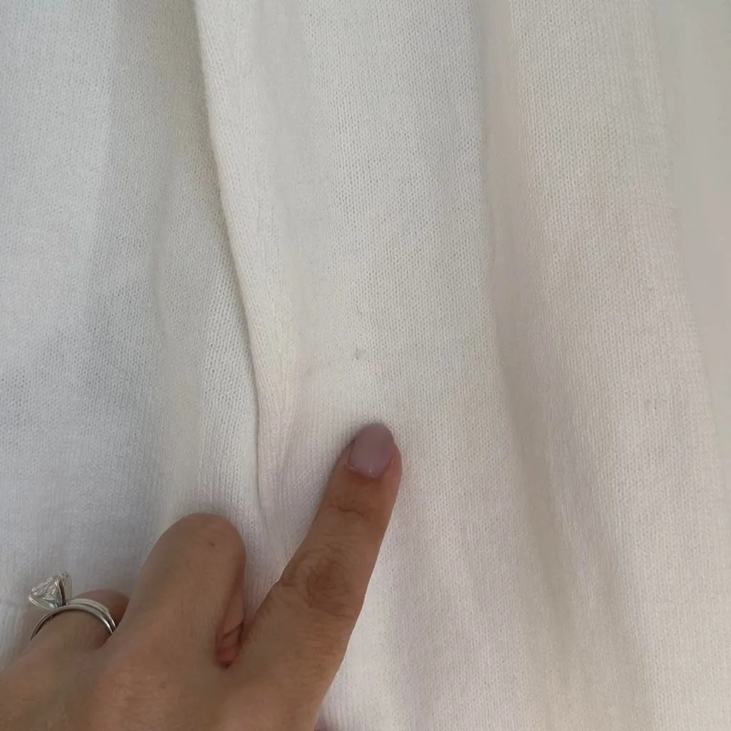 J.Crew Tie Front Cardigan Sweater in White, Size Medium - Image 4