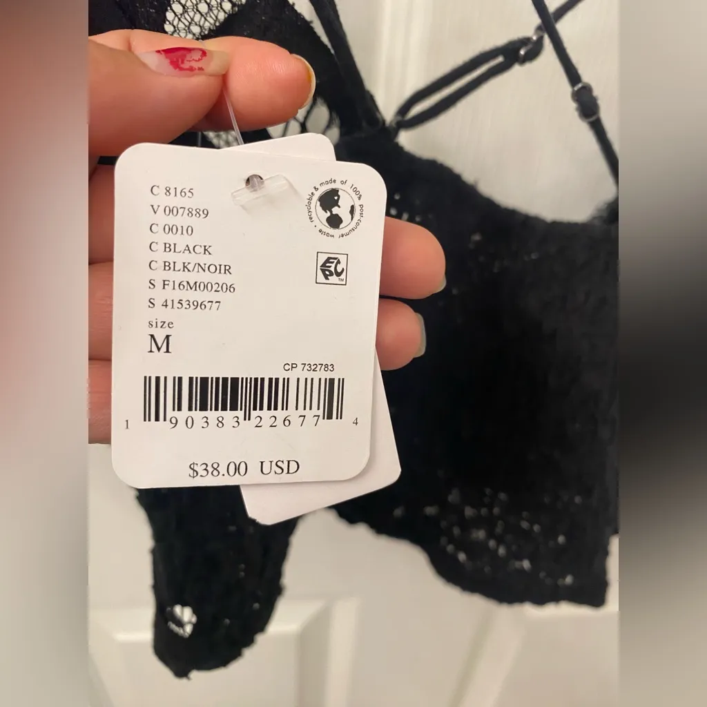 Free People Black Lace Bralette - Image 2