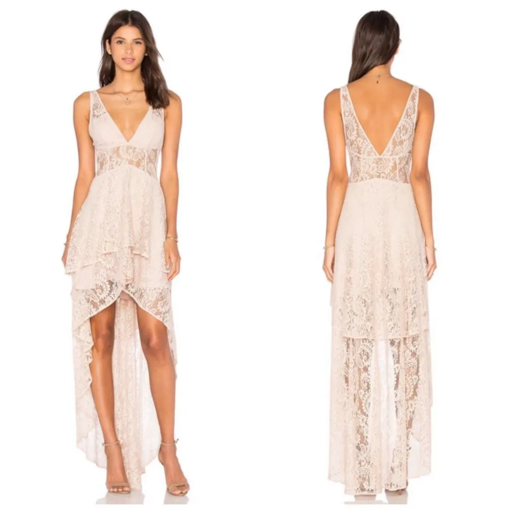💕TJD THE JETSET DIARIES💕 The Resort Lace Maxi Dress ~ Nude XS - Image 9