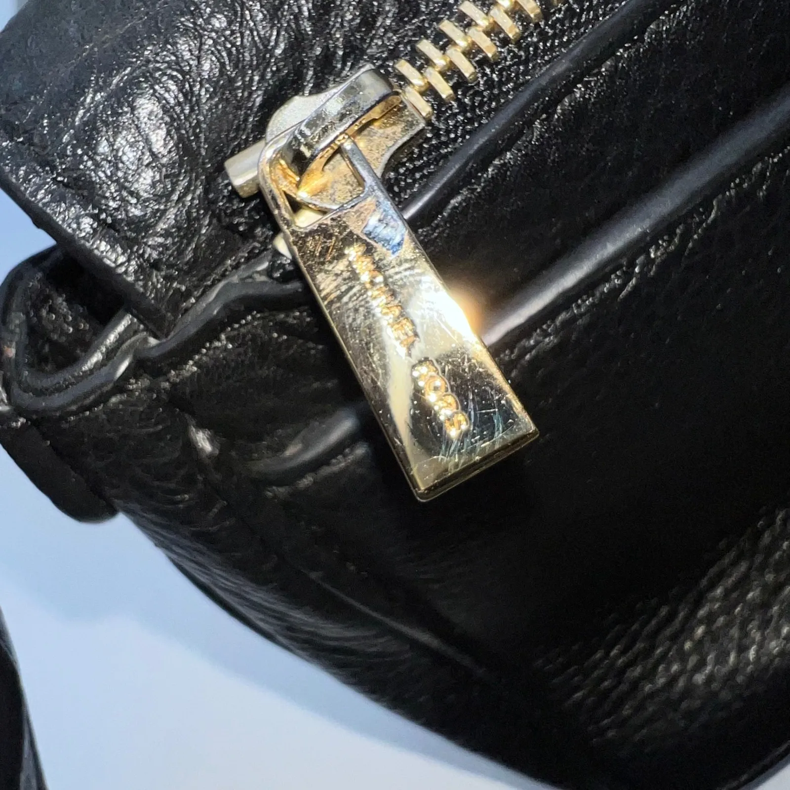 Michael Kors Black Pebbled Leather Flap Chain Shoulder Crossbody Bag W/COA - Image 11