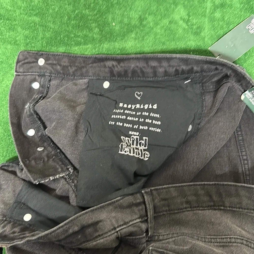 NWT  High Rise Straight Leg Button Down Black Wash Jeans Sz16 - Image 10