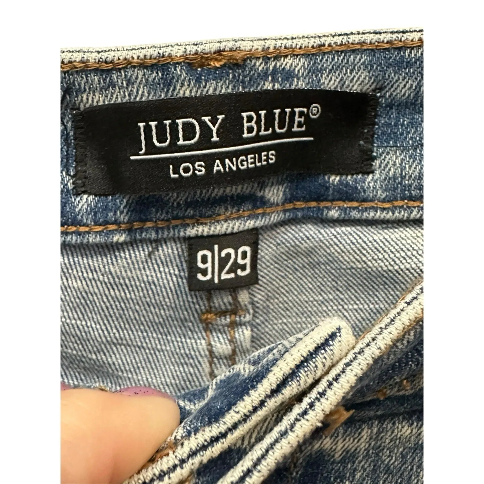 Judy Blue Jeans Womens 9/29 Blue Acid Wash 90's Skinny Fit Stretch Denim #Op4-4‎ - Image 2