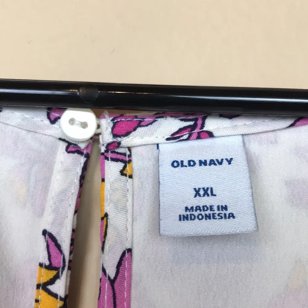 Old Navy Women’s Boho Floral Print Defined Waist Tiered Bottom Tank Dress - Image 9