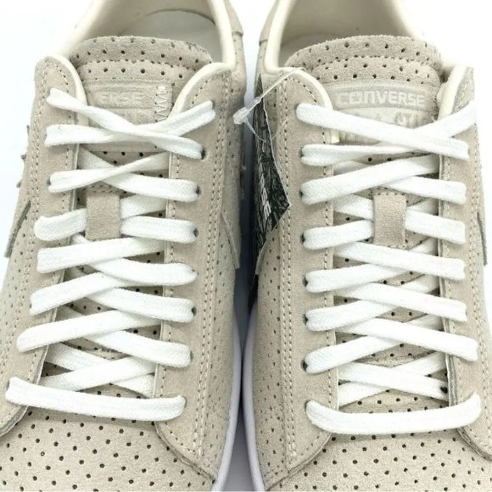 Converse Women’s Pro Leather Suede Egret/White Shoes Sneakers New - Image 6