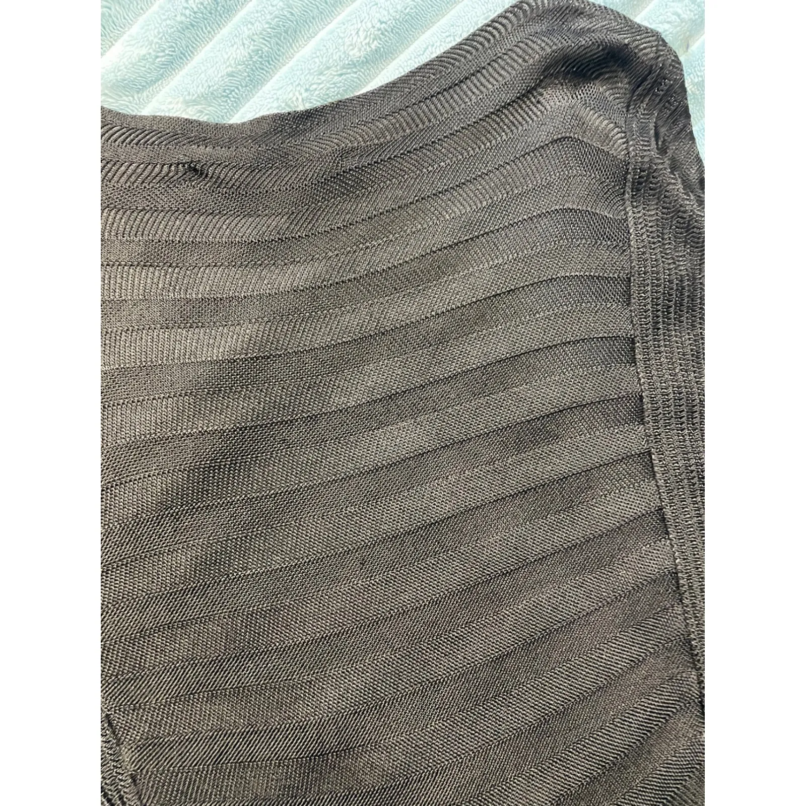 Balenciaga Paris Knit Dress Long Sleeve Sheer Stripe Dark Black Size 38 size S - Image 7