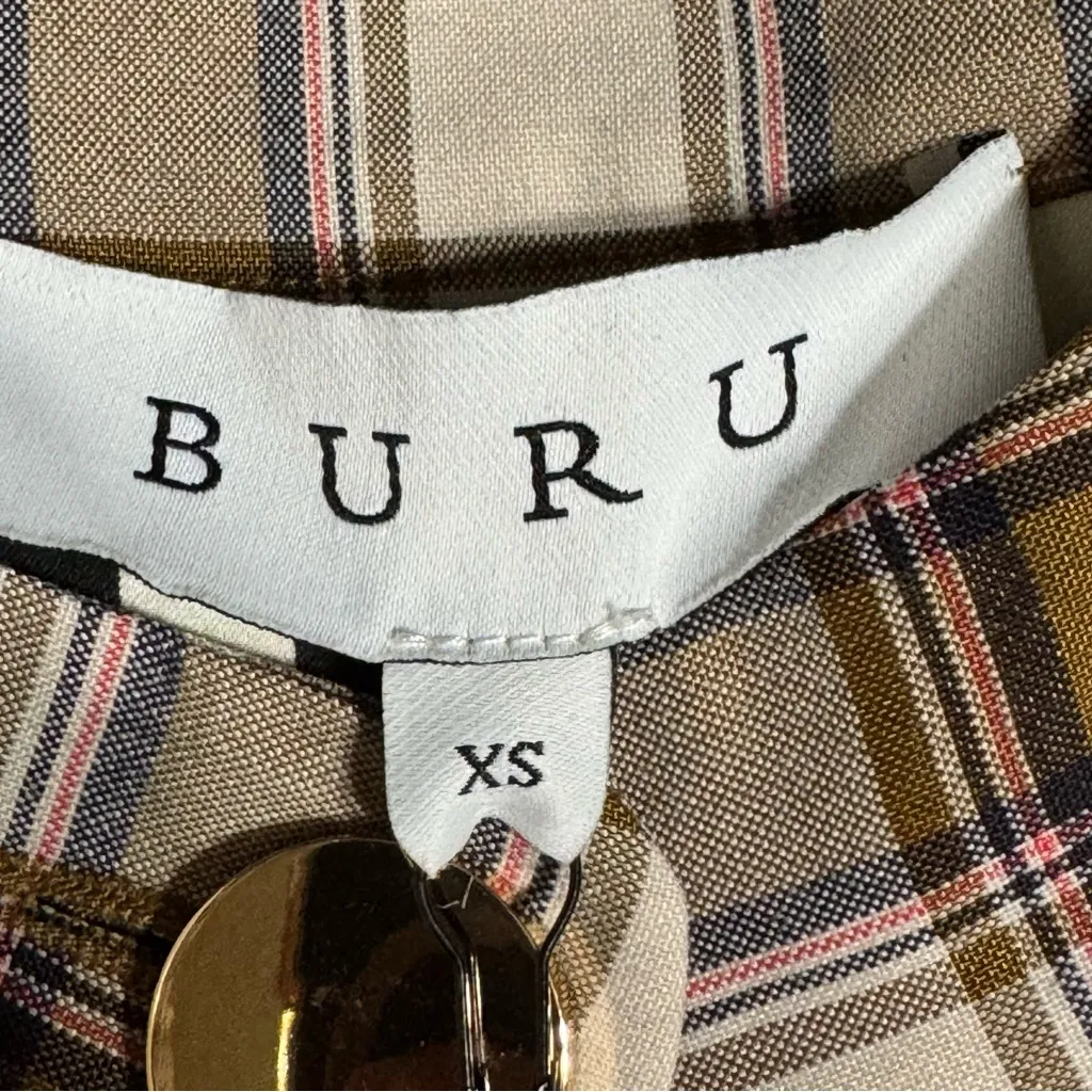 Buru Mama Cape in Brown Plaid Size XS - Image 4