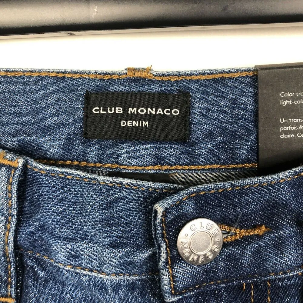 NEW Club Monaco Denim The Relaxed Slim Blue Jeans $129.50 Women's Size 24 - Image 2
