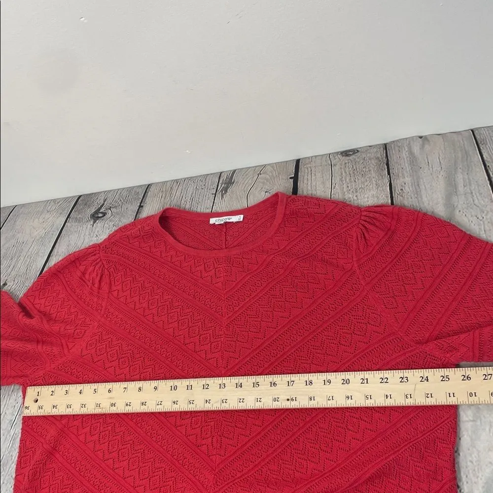 Chico’s Pointelle Cashmere Blend Pullover Sweater size XXL - Image 15
