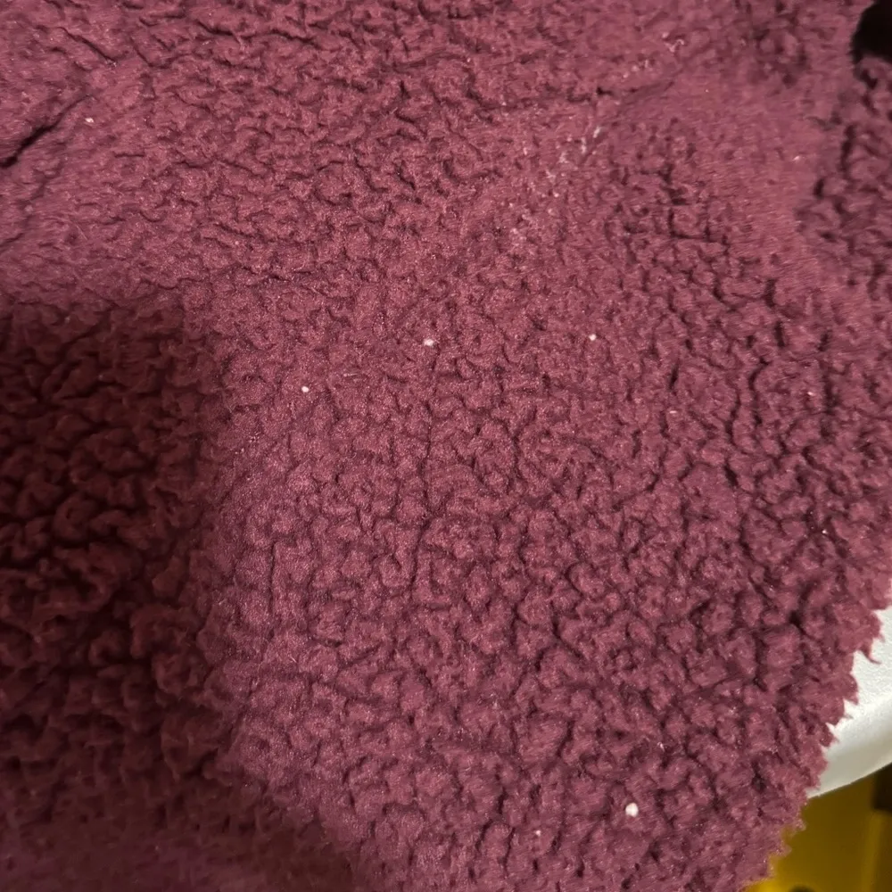 Women’s Koolaburra by UGG Fleece Sherpa 1/4 Zip Pullover Maroon Medium Pink - Image 5