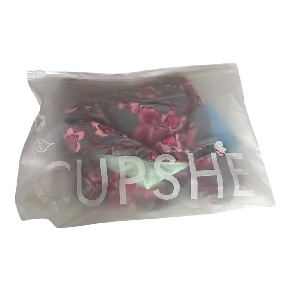 NEW Cupshe SWIMSUIT Womens LG One Piece Tummy Control V Neck Twist Cutout Ruched - Image 10