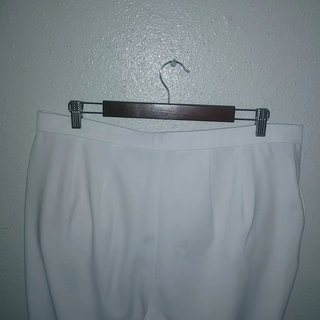 Investments II 18W Reg White Dress Workwear Pants Plus - Image 2