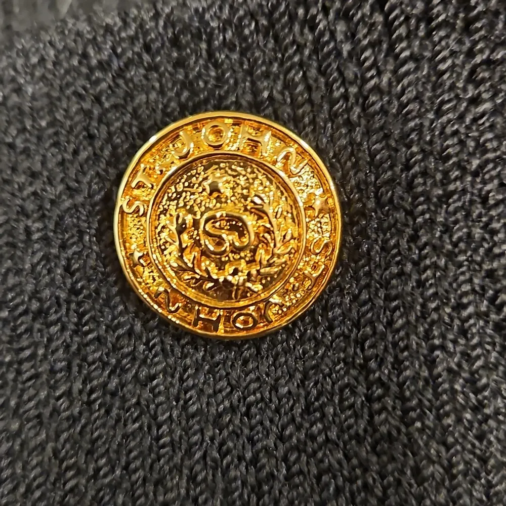 💕ST JOHN💕 Vintage Half Zip Santana Knit Pencil Dress ~ Black 2 - Image 7