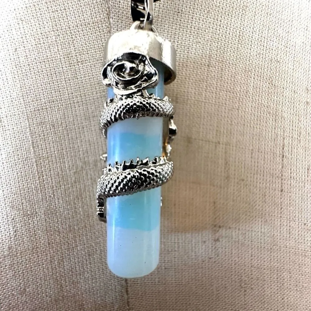 Opalite wrap around dragon pendant necklace - Image 11