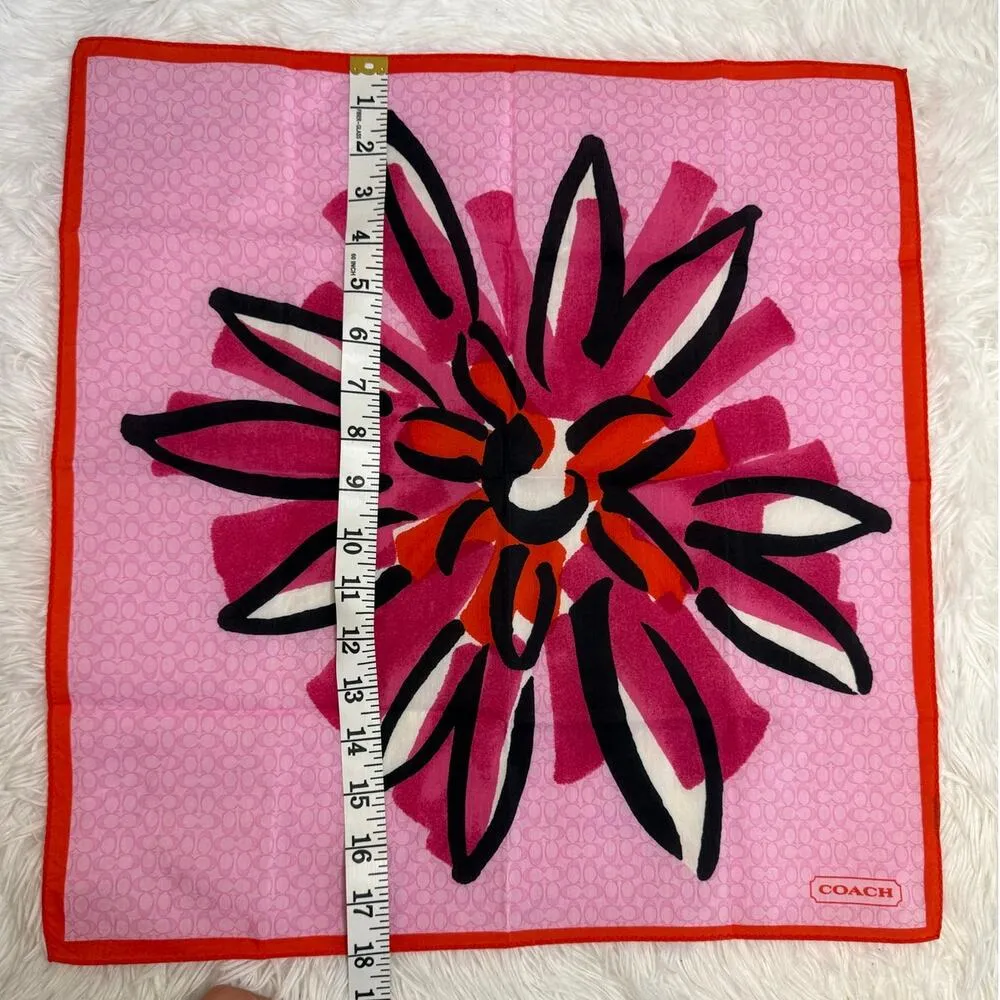 y2k COACH Vintage Scribble Collection Scarf - Image 4