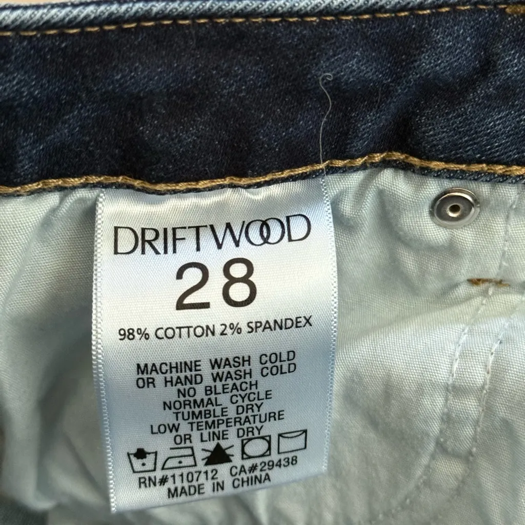 Driftwood Colette Straight Crop Jeans w/ Brown Tapestry Embroidered Cuff | 28 - Image 8