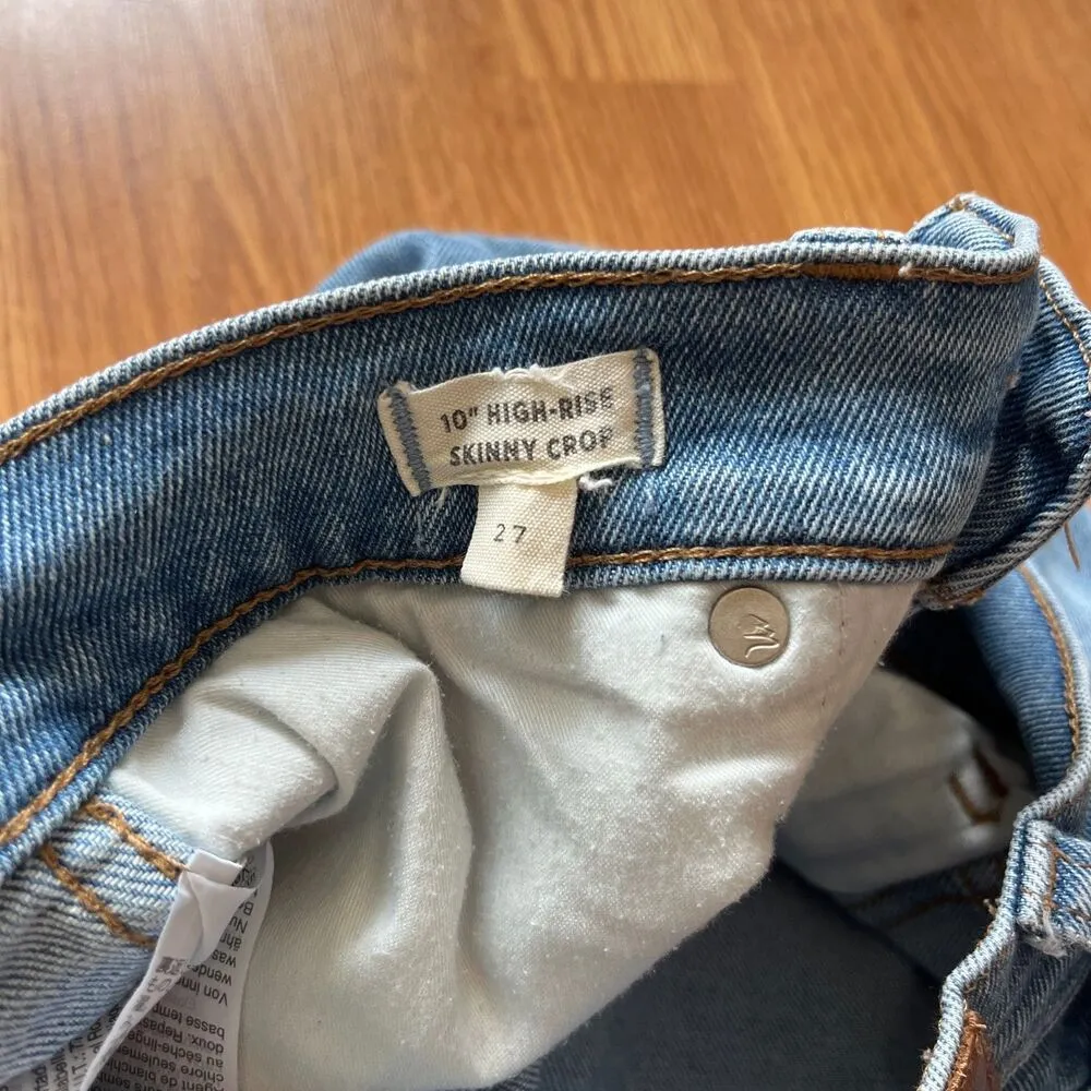 Madewell 10" High-Rise Skinny Crop Jeans in Horne Wash Size 27 - Image 11