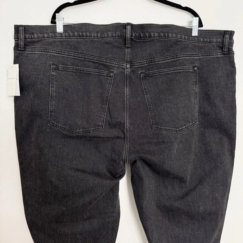 NWT Abercrombie Denim‎ Split Leg High Rise Black Jeans Stretch New Plus Size 24 - Image 8