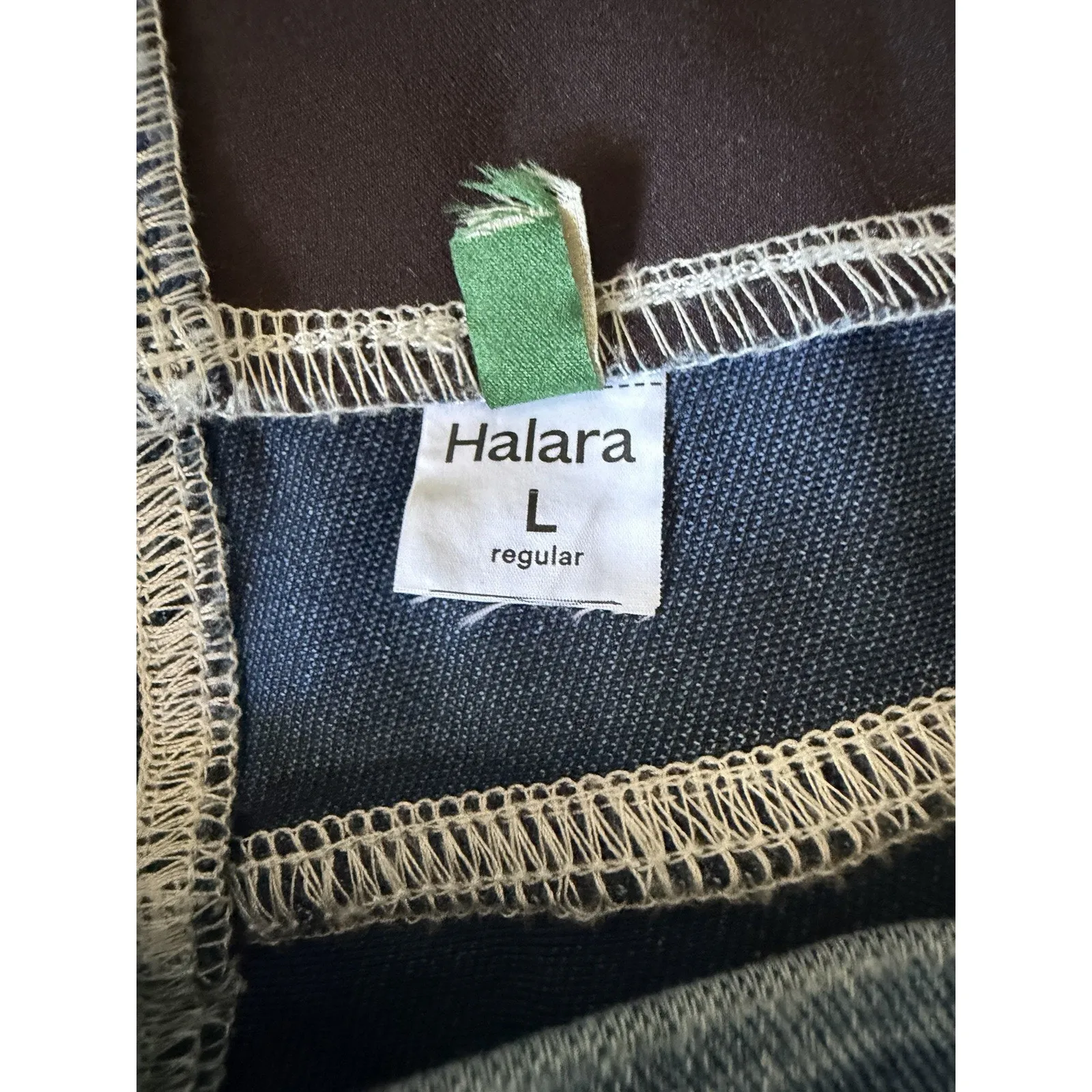 Halara Flex Women High Waisted Stripe Wide Leg Flowy Jeans Pockets Large NWOT - Image 13