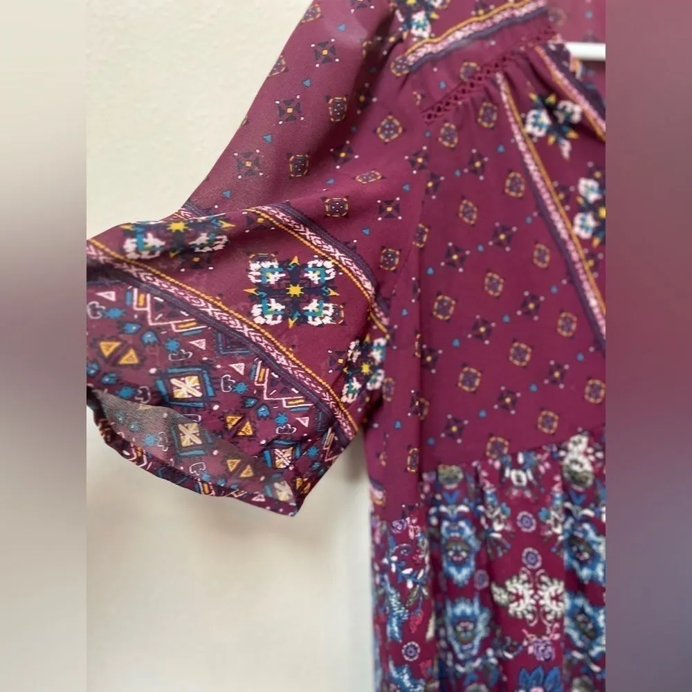 Knox Rose Boho Floral Tunic Blouse Women’s Small - Image 9