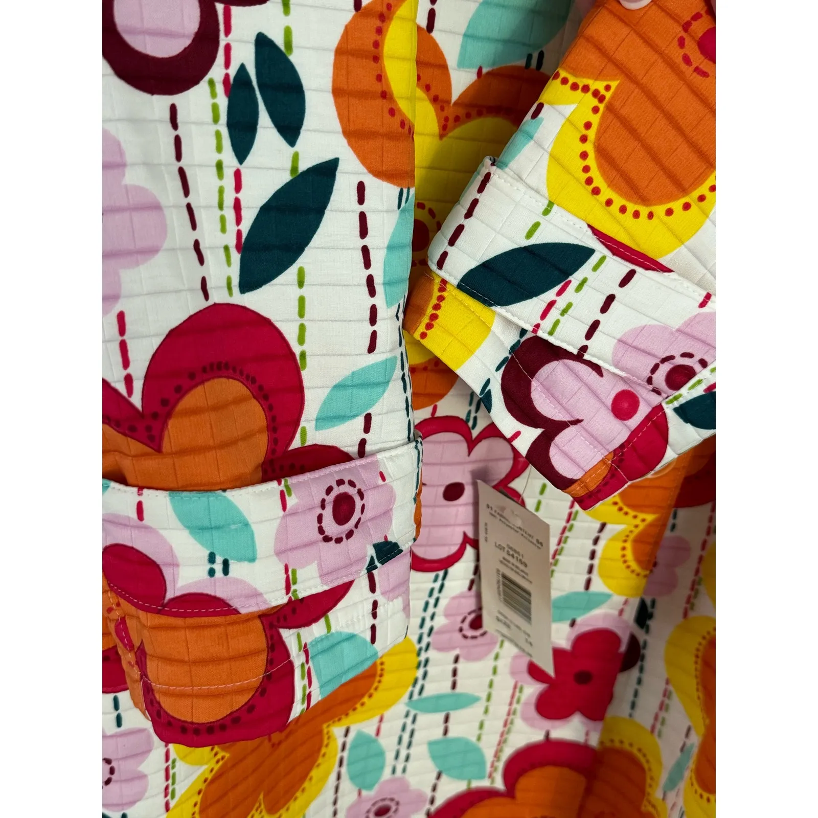 NWT Y2K Harvé Benard Floral Raincoat Size 14 – Retro Mod Flower Print vintage - Image 8