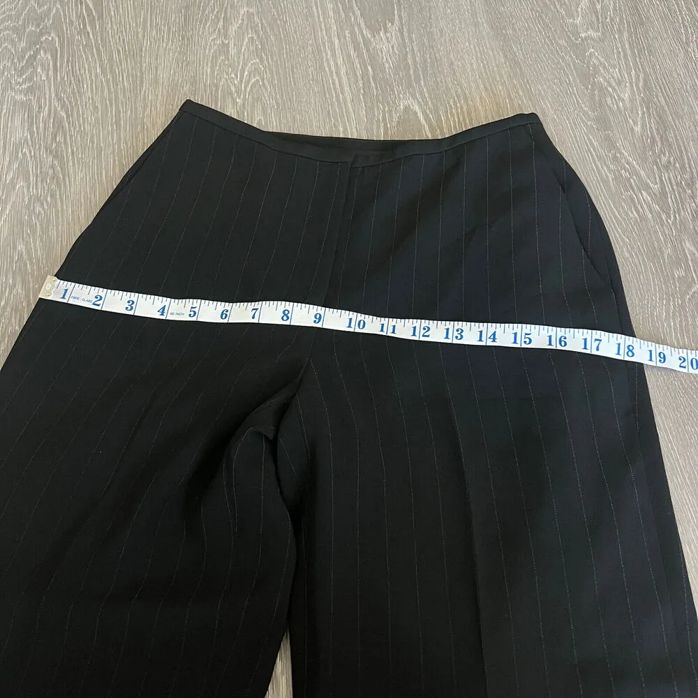Ann Taylor Factory Pants Size 2 Black Pinstripe Lined - Image 7