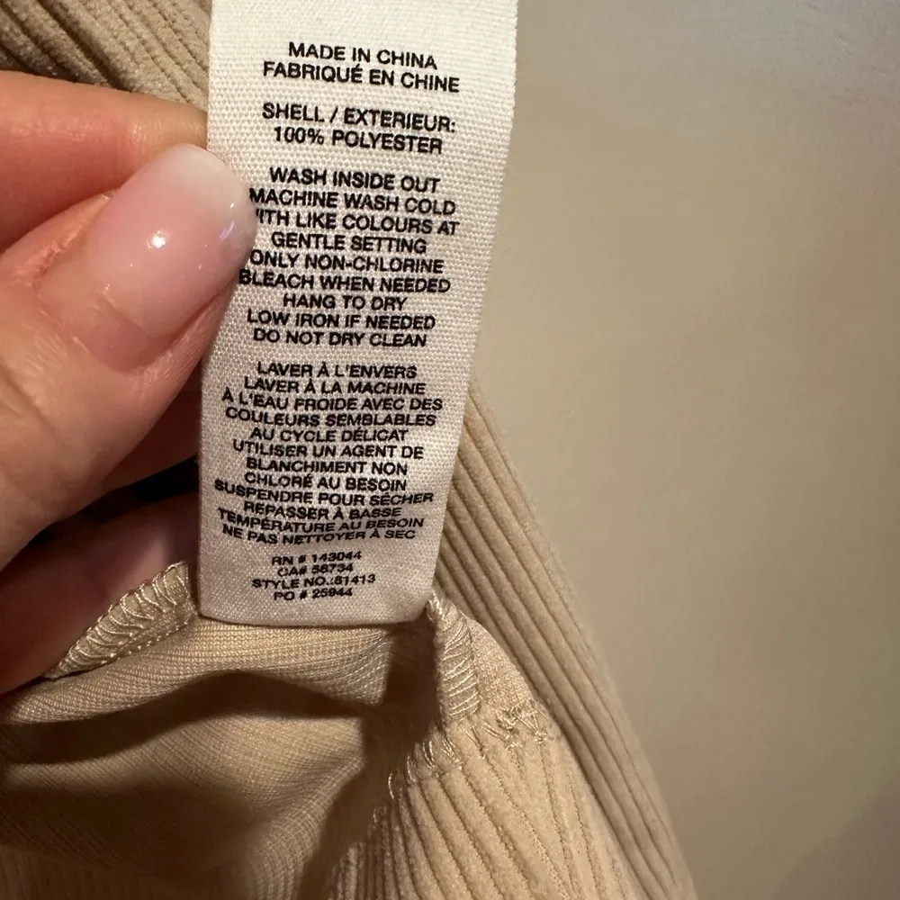 NEW AVEC LES FILLES CORDUROY CREAMY BEIGE OVERSIZED CROPPED JACKET M - Image 9