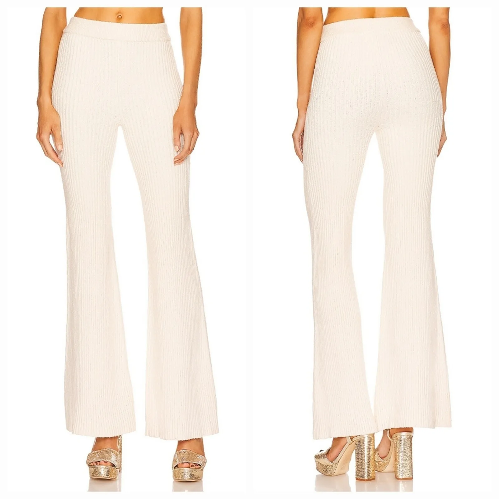 House of Harlow 1960 Akari Wide Leg Pant in Ivory XXS White - Image 2