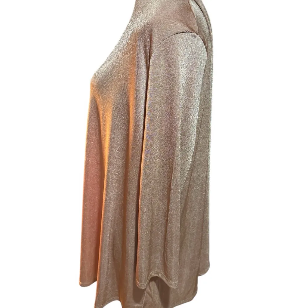 Kasper NWT Gold Shimmer Open Front
Waterfall Cardigan - Image 4