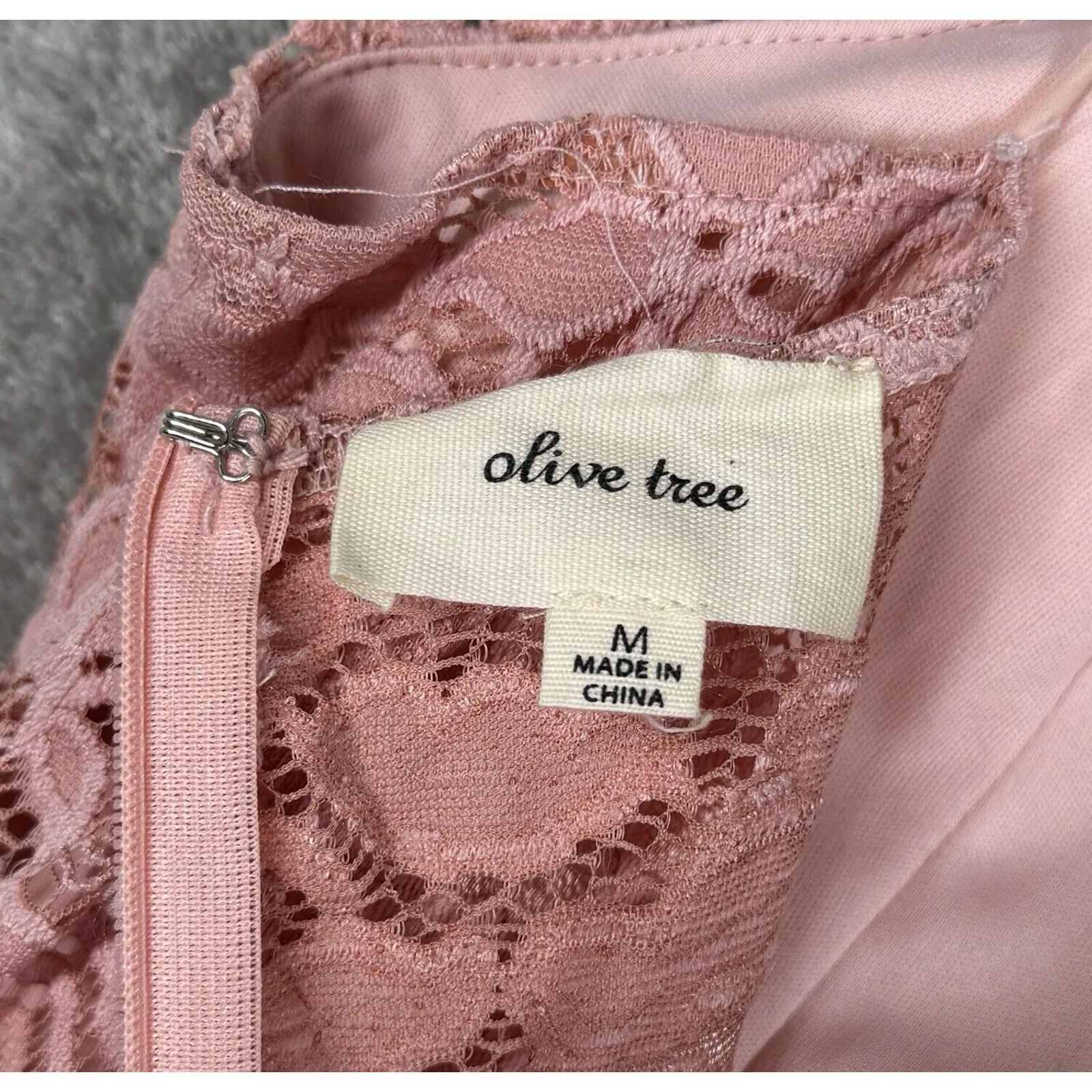 Olive Tree Dress Juniors Medium Pink‎ Lace Tulle Mermaid Dress Fairy Balletcore - Image 7