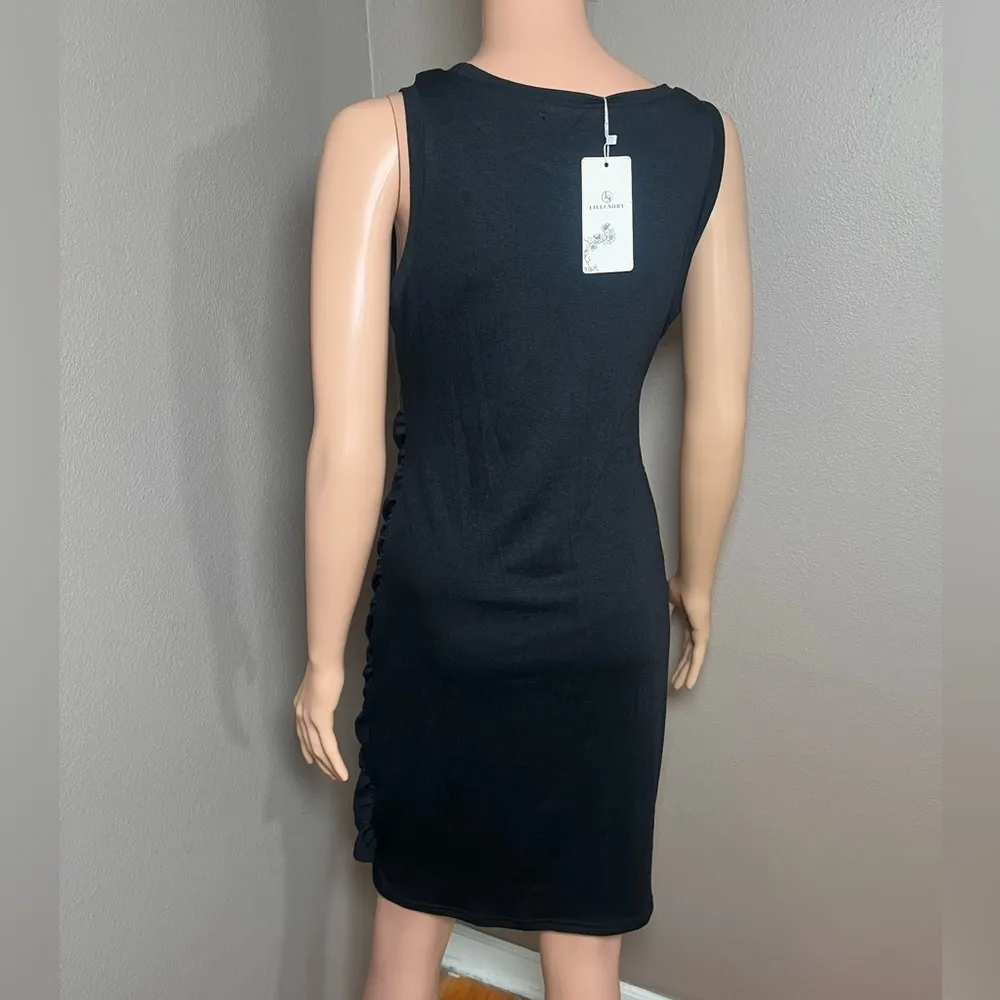 Casual Sleeveless Beach Tank Ruched Mini Dress NEW Size M - Image 2