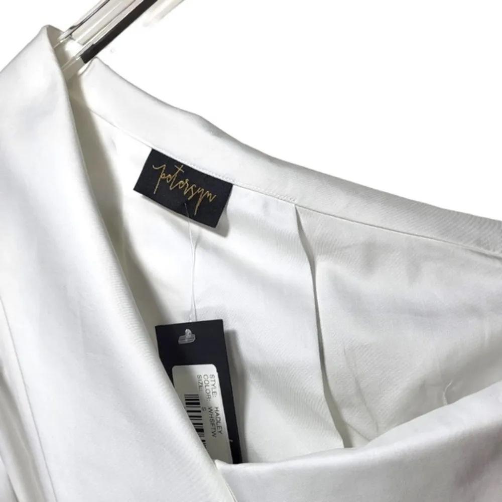 NWT Petersyn x Revolve Hadley One Shoulder Waist Sleeve Tie Detail Top in White - Image 6