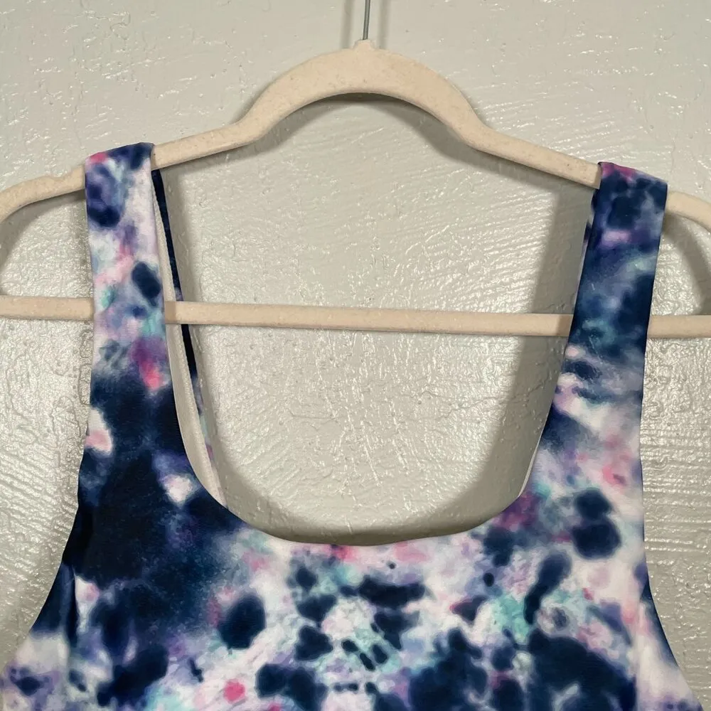 Swimwear Women Plus Size XXXL Blue White Pink Tie Dye Bikini Top Padded - Image 3