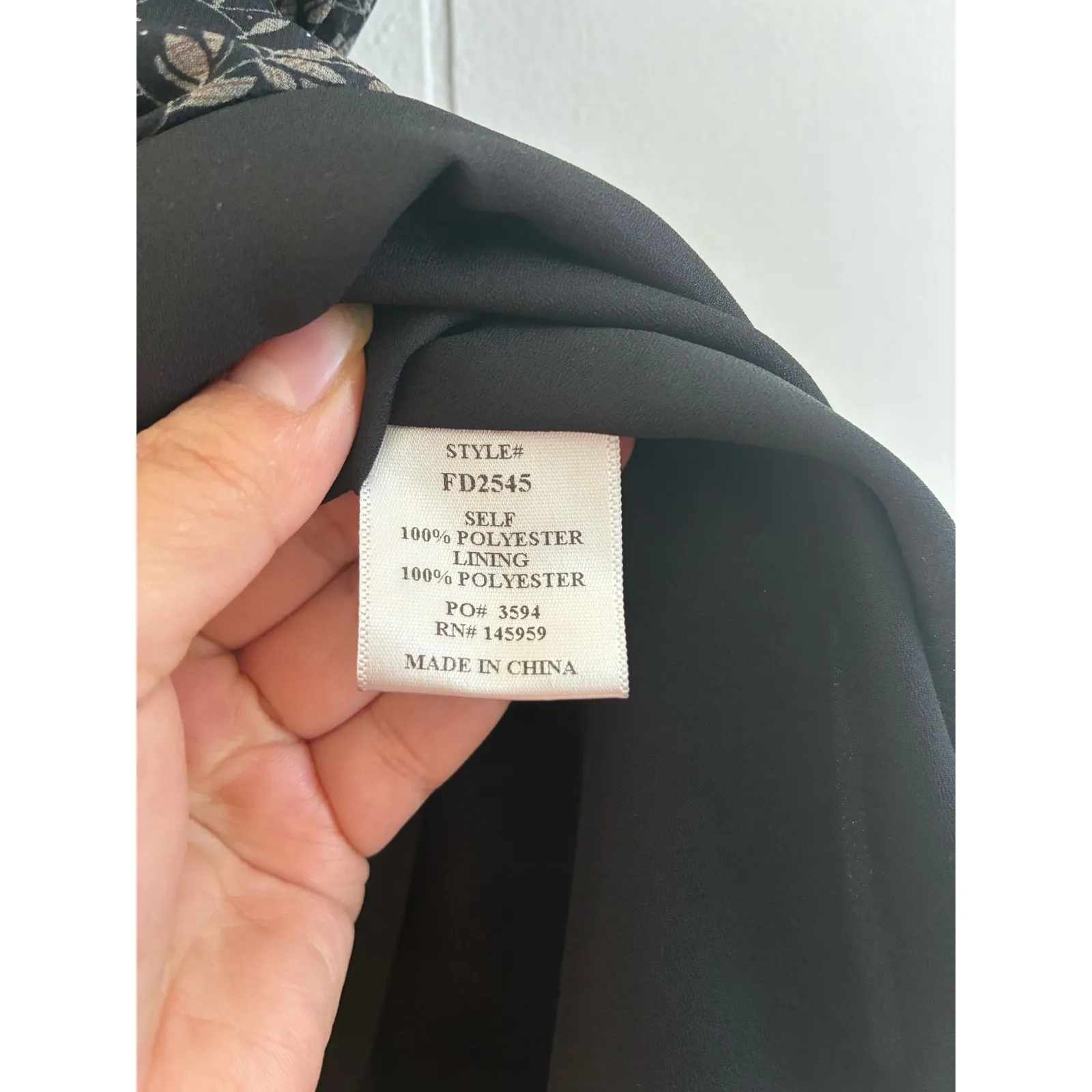 Dress Forum Black Floral Print Whimsigoth Flutter Sleeve Wrap Dress Women's S L - Image 6