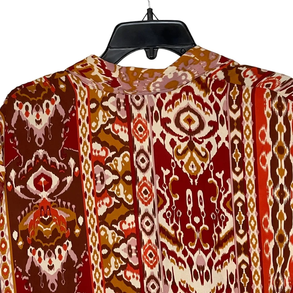 Cupcakes & Cashmere Button Up Blouse Small Women Boxy Fit Aztec Tribal Print NWT - Image 7