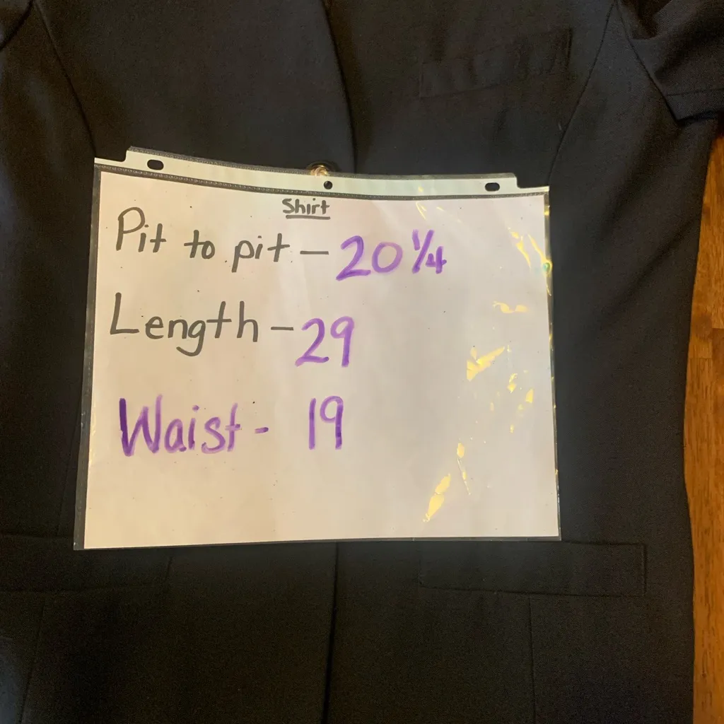 Le Suit Blazer 12 Black Jacket 3 Button Pockets Elegant Career - Image 8