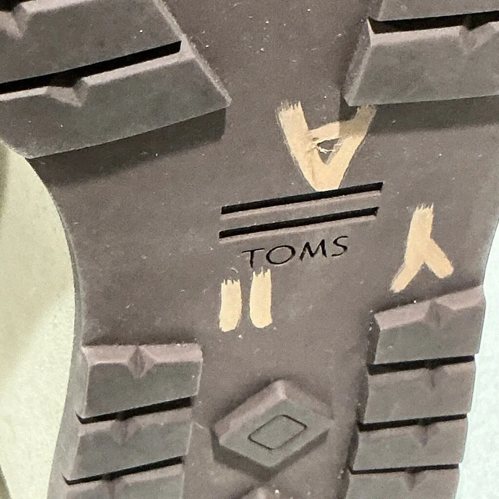 Woman’s Tom’s Size 9 Wedge Heel Bootie Chestnut Brown Suede Stk#709 - Image 10