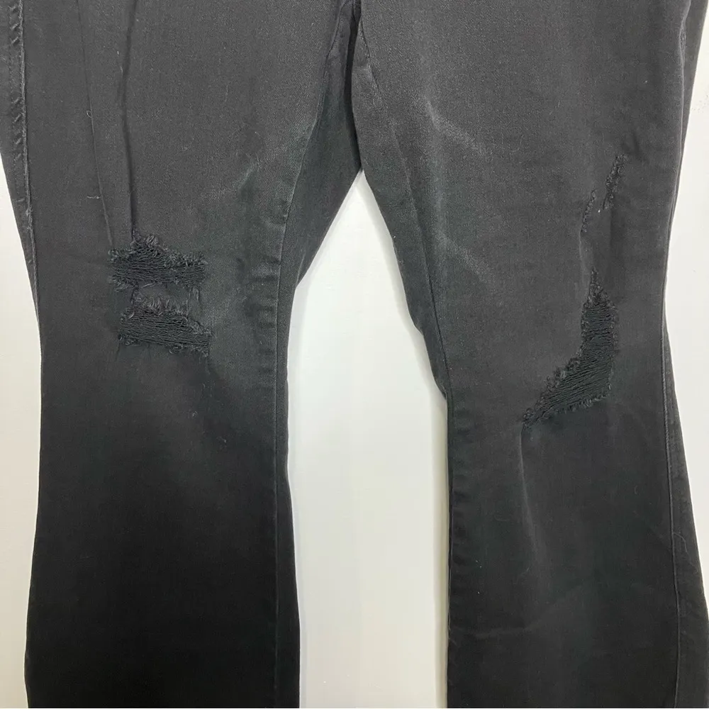 Judy‎ Blue flare Jeans distressed flare size 14W trendy  casual punk gothic - Image 7