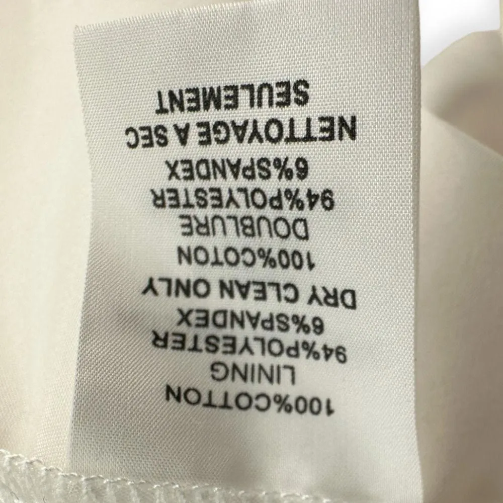 Trina Turk | White Circle Eyelet Short Ruffle Sleeve Back Zip Midi Shift Dress - Image 8