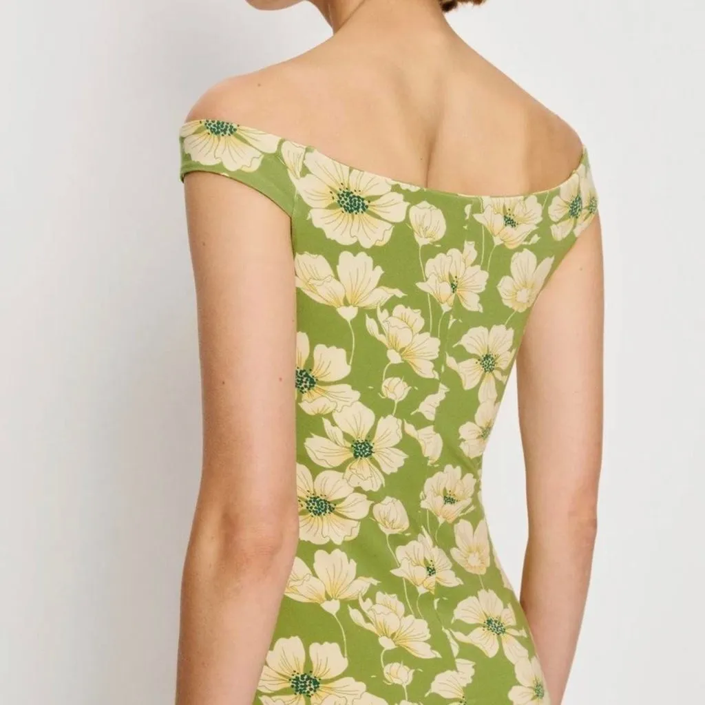 Reformation Lia Knit Dress Off Shoulder Mini Women’s Size M NWT - Image 3