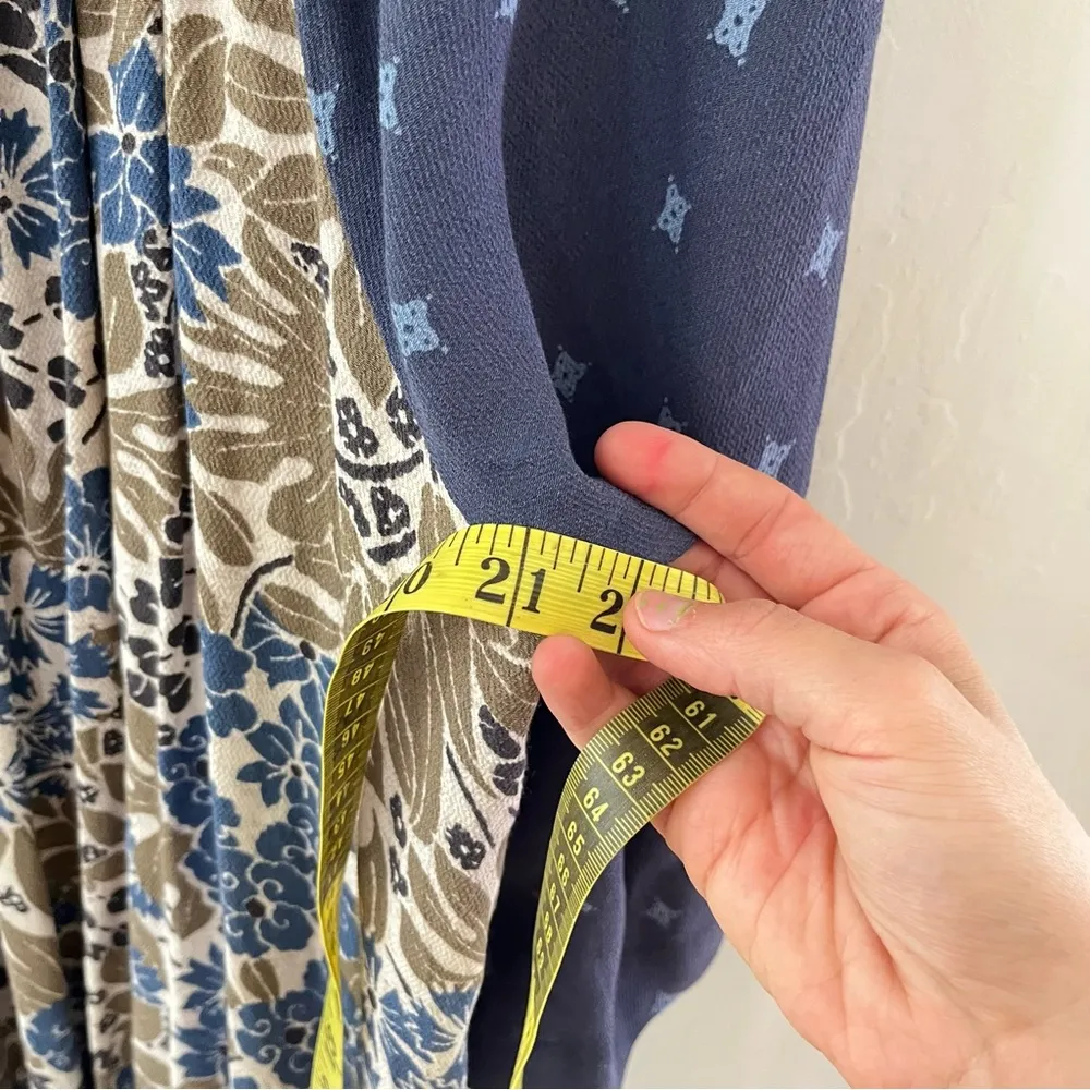 Free People Tallulah Mini Dress Blue Boho Kimono Short Sleeve XS - Image 9