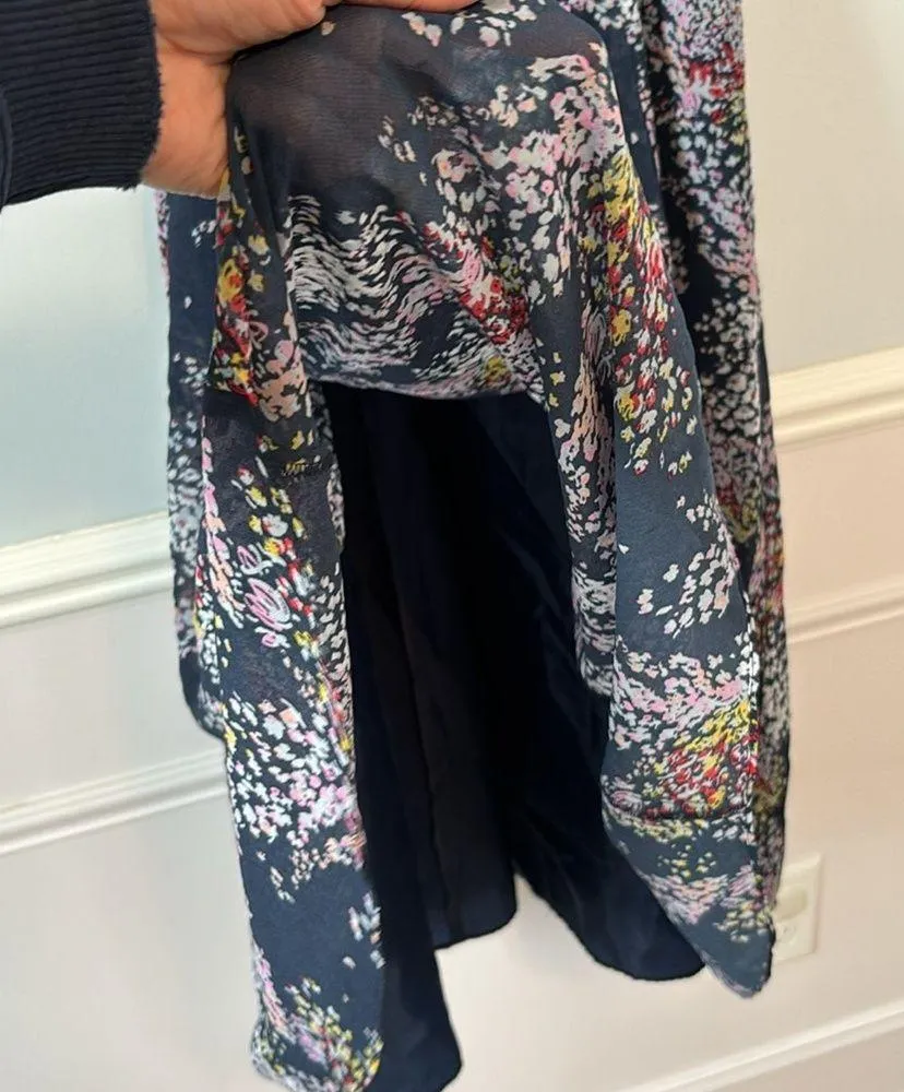 ModCloth Midi Dress Floral Flutter Sleeves Sz Small Flowy Boho Formal Pockets - Image 10