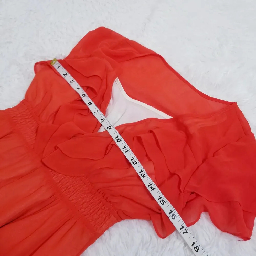 BCBGeneration Chiffon Ruffle Dress - Image 4