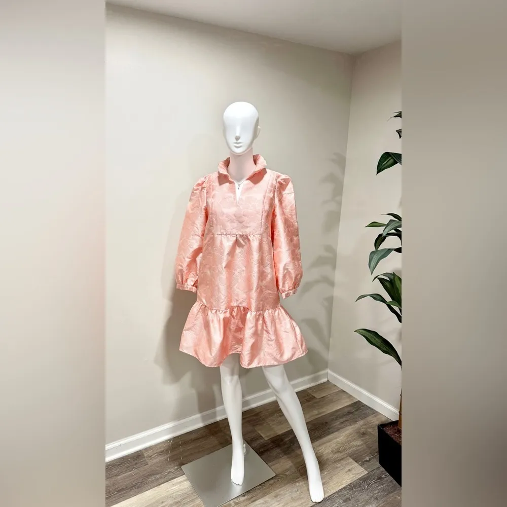 Tuckernuck Bellini Fil Coupe Palmerston Dress L NWT Pink Ruffle Party - Image 10