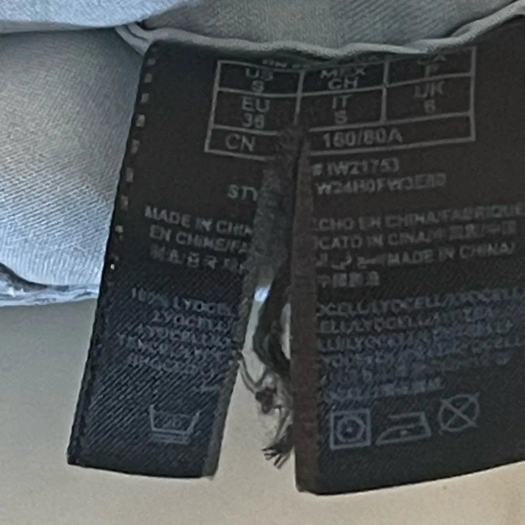 Guess  Light Blue Chambray Button Down Top Sz S | Boho Chic Everyday - Image 7