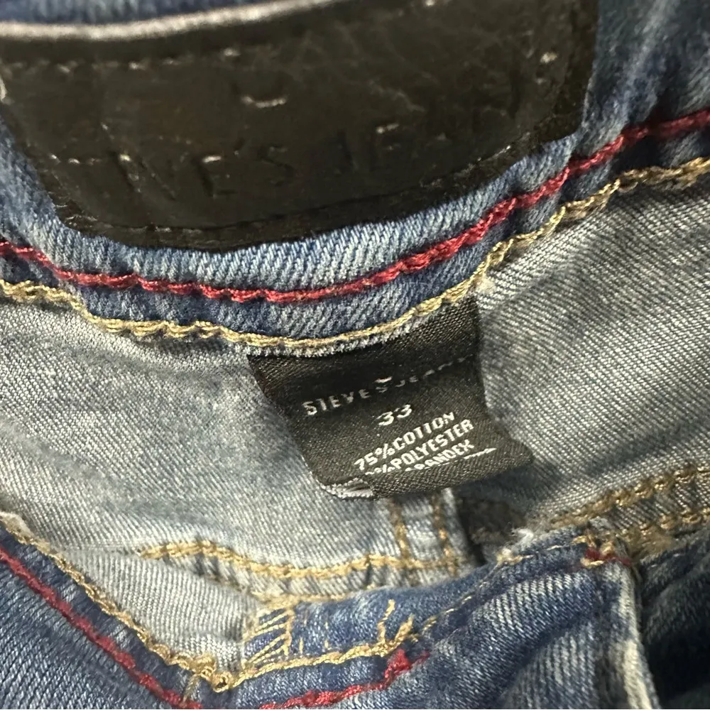 Steves Jeans Stretch Denim Bermuda 6 Pocket Med Wash Blue Jean Shorts Womens 33 - Image 10